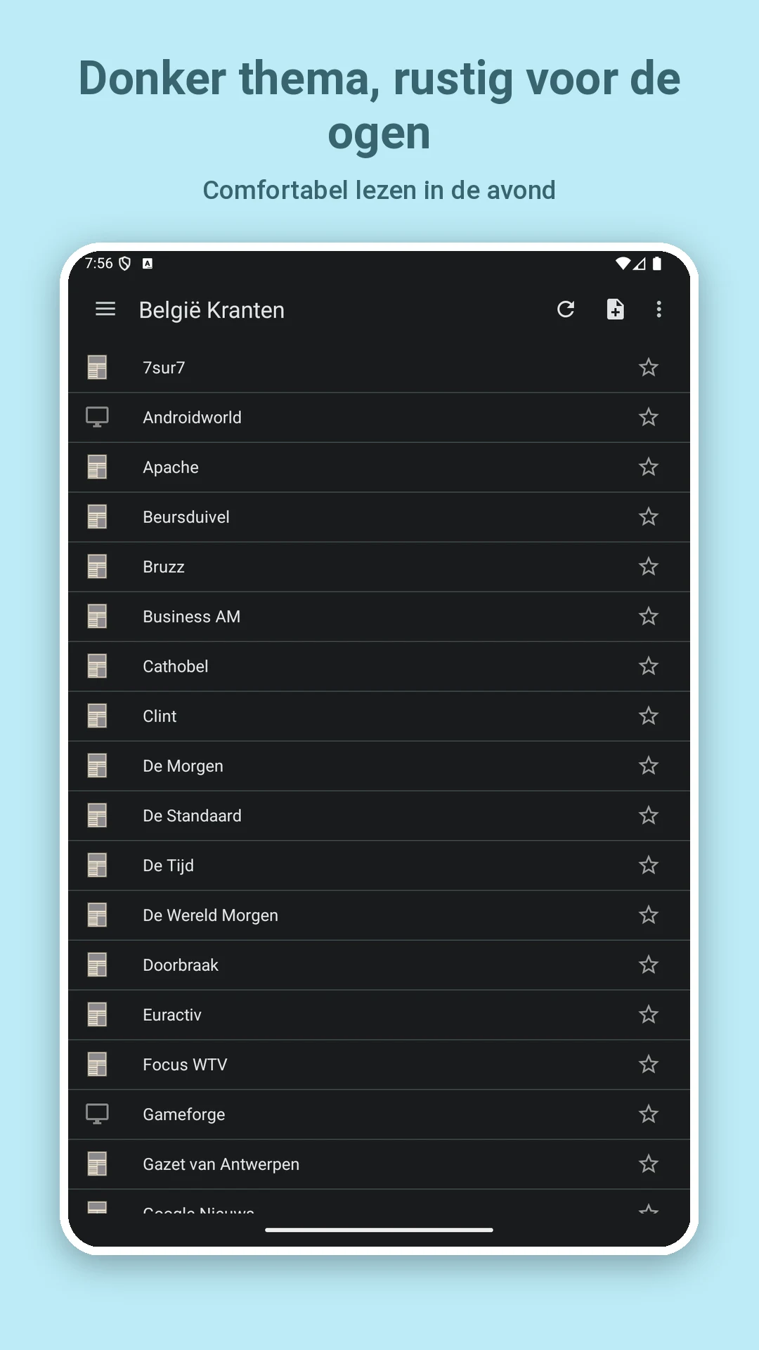 Belgian Newspapers screenshot