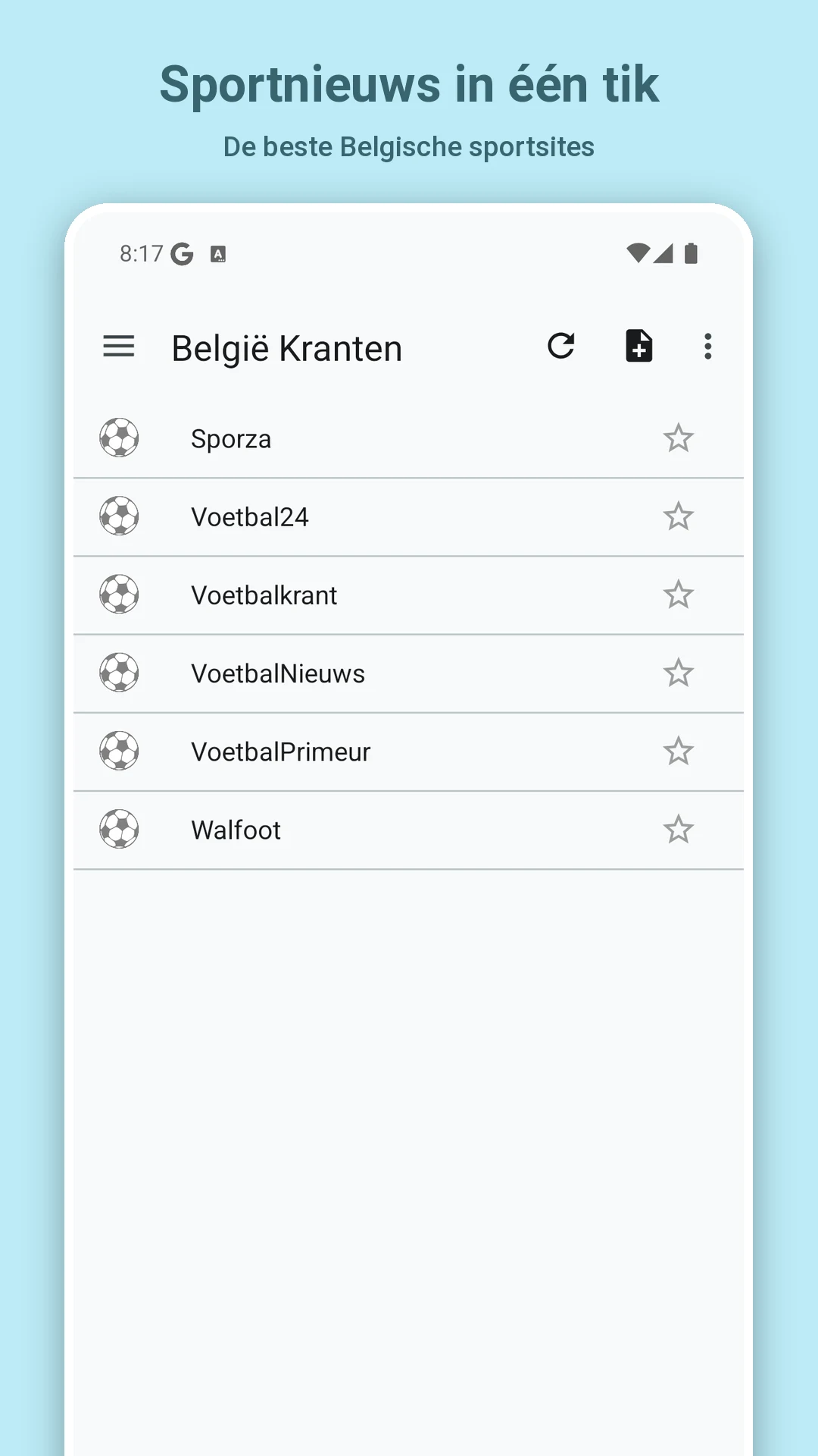 Belgian Newspapers screenshot