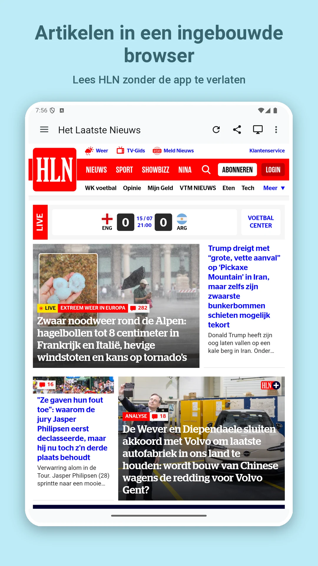 Belgian Newspapers screenshot