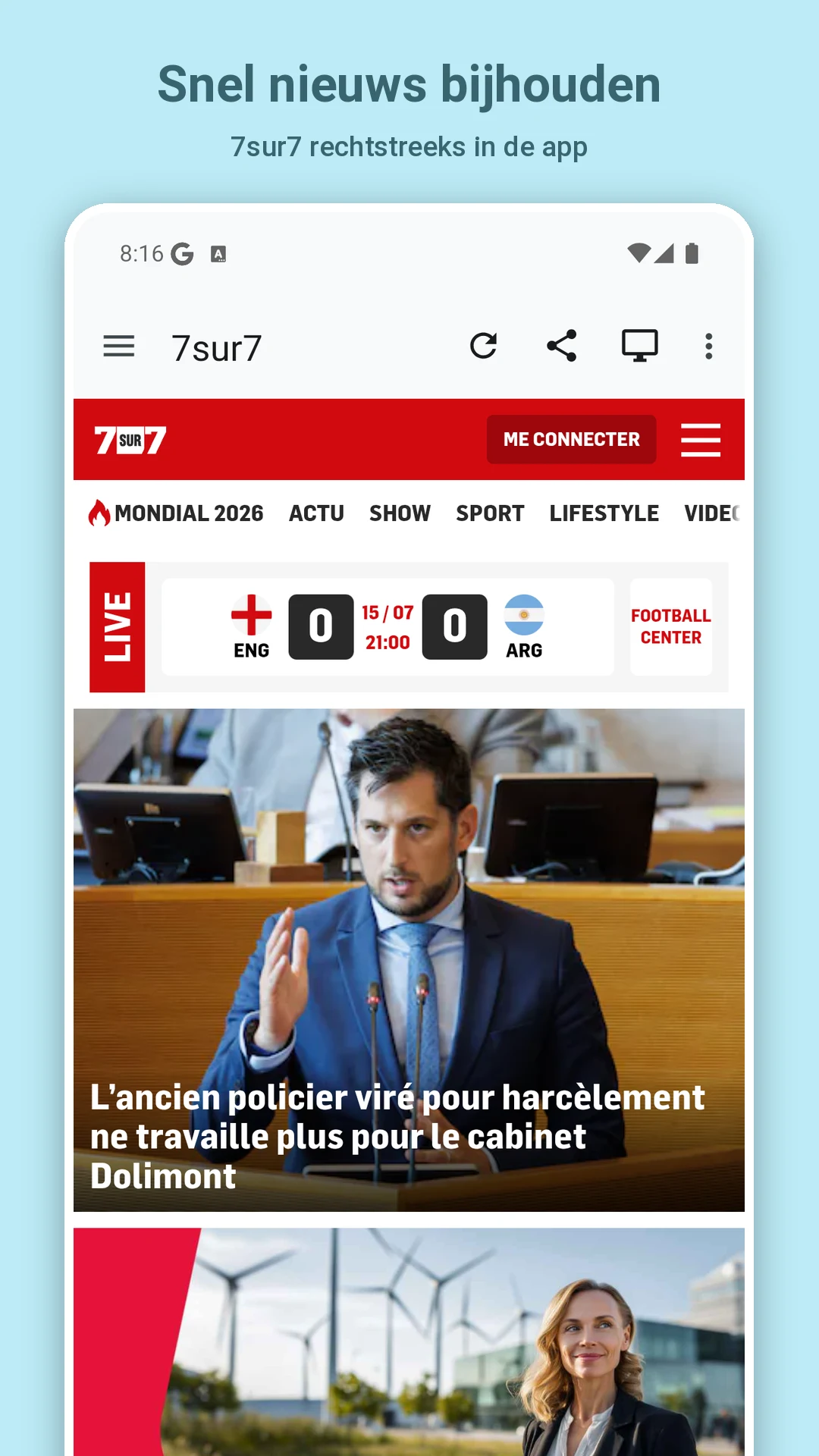 Belgian Newspapers screenshot